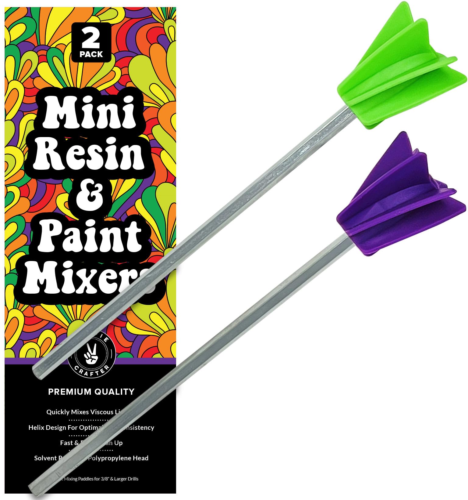 Amazon.com: HIPPIE CRAFTER Paint Mixer Drill Attachment, 2 Pack